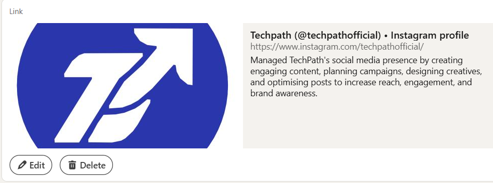TechPath Instagram profile managed by Muhsin C.H